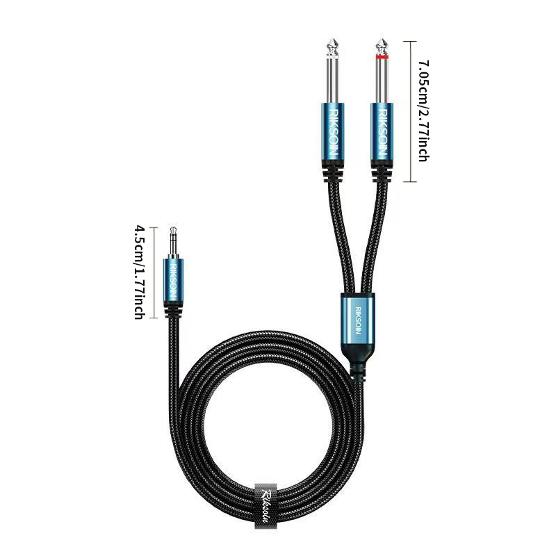 3.5mm TRS to Dual 6.35mm TS Br - Audio Splitter Y review and price