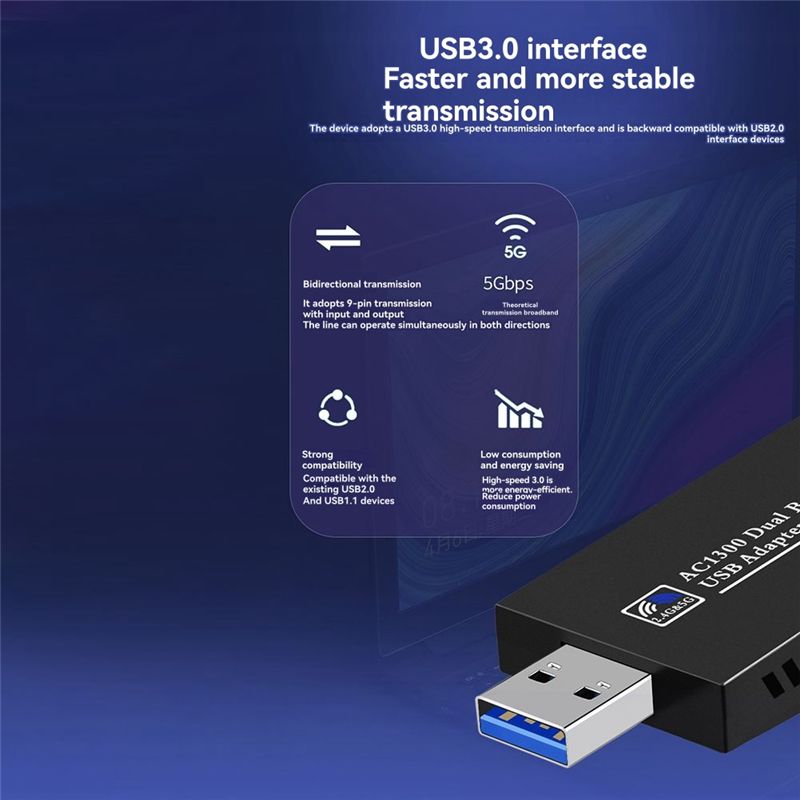 N36R-1300Mbps USB 3.0 Wifi Blu - Bluetooth Adapter Receiver review and price