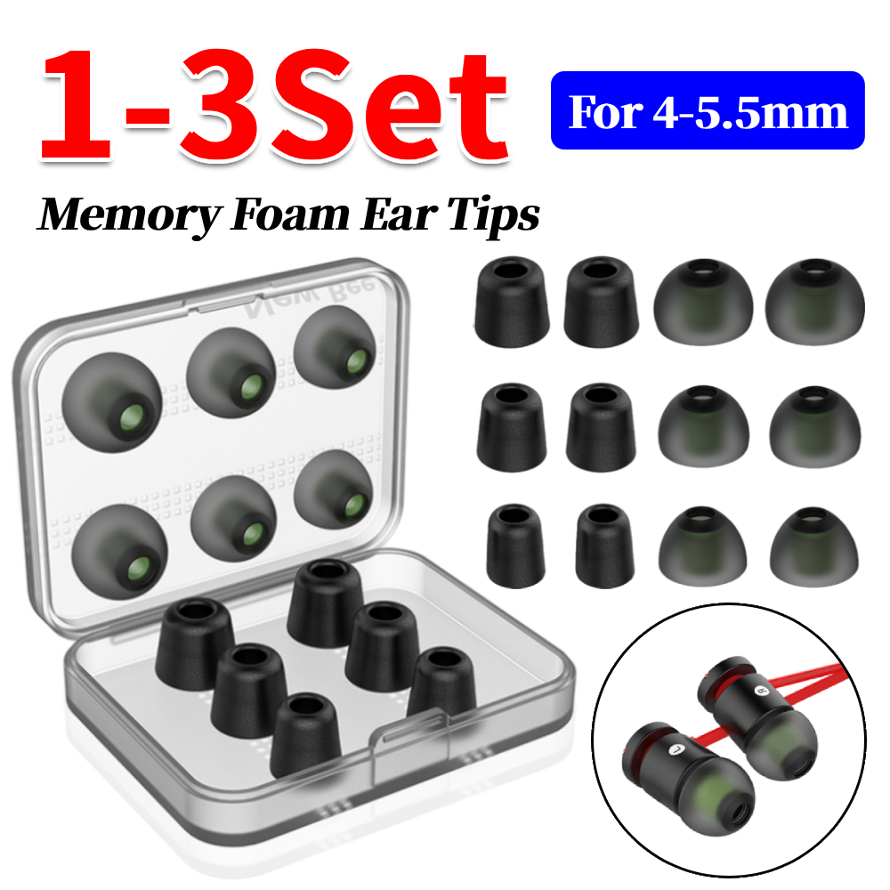 1-3Set Memory Foam Ear Tips  w - Earphone Foam Tip review and price
