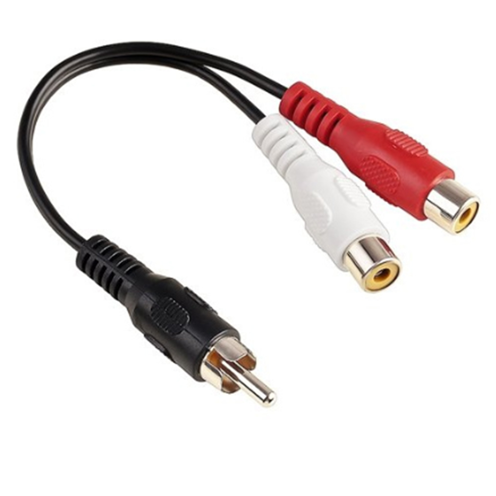 1 RCA Male Mono To 2 RCA Femal - Audio Splitter Y review and price