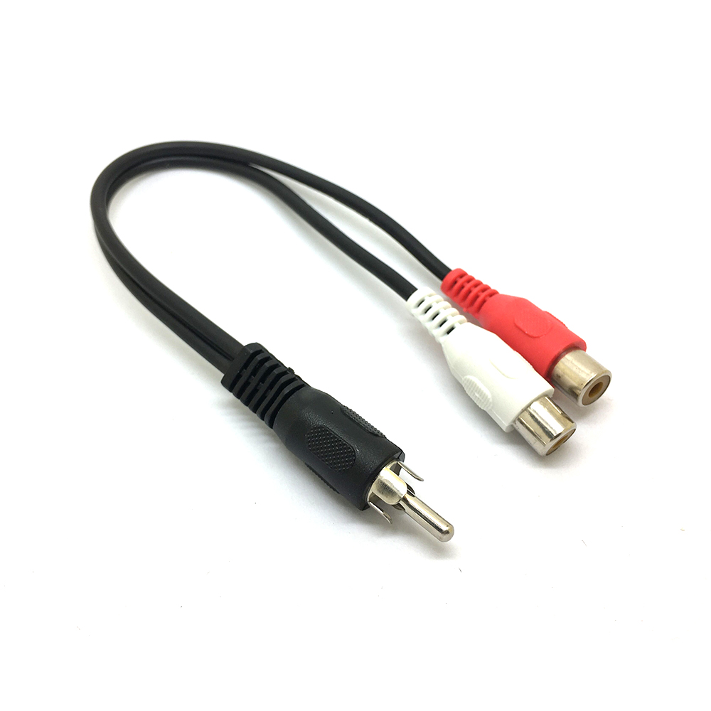 1 RCA Male Mono To 2 RCA Femal - Audio Splitter Y review and price