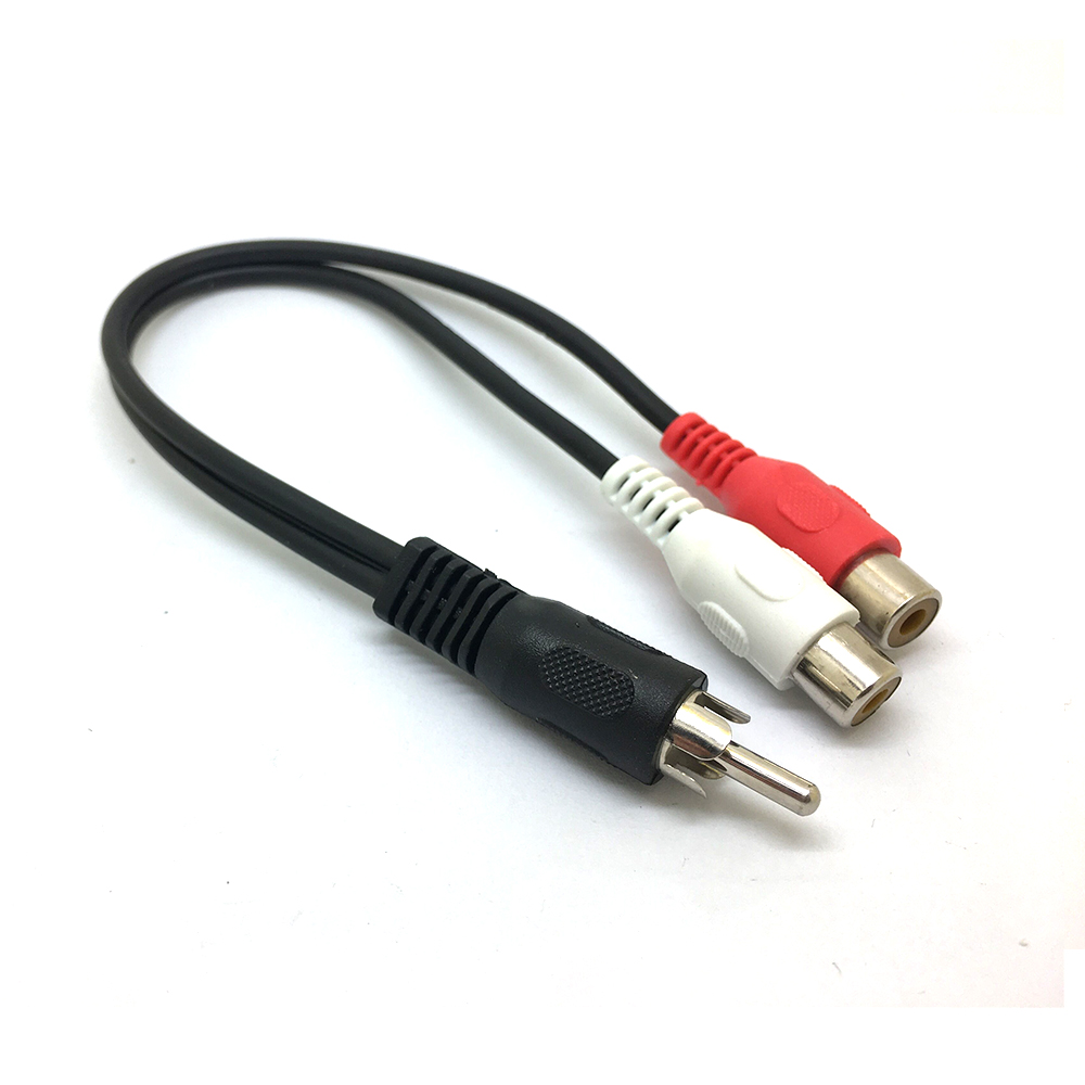 1 RCA Male Mono To 2 RCA Femal - Audio Splitter Y review and price