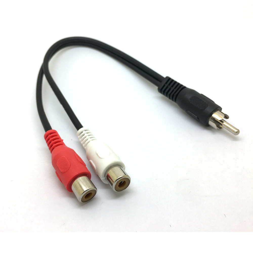 1 RCA Male Mono To 2 RCA Femal - Audio Splitter Y review and price