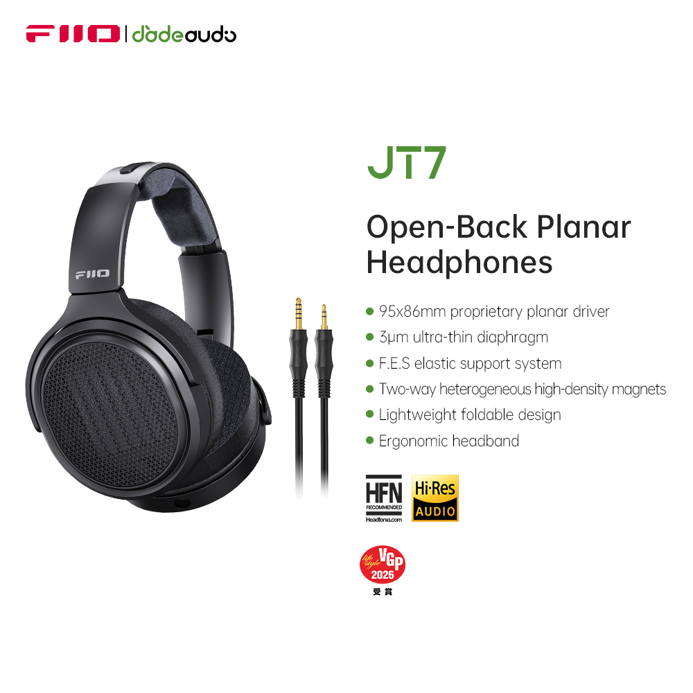 FiiO JT7 Over-Ear Planar Magne - Audiophile Headphone Wired review and price